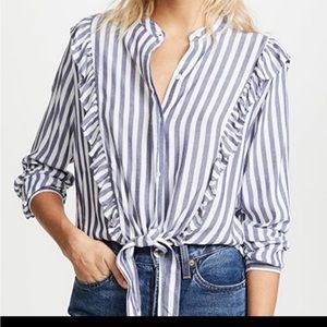 Rails Piper Ocean White Stripe Top